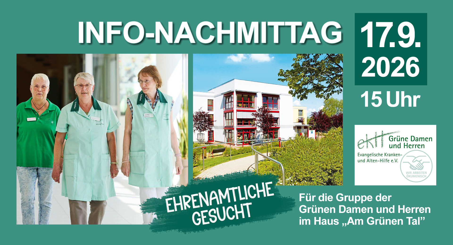 Info-Veranstaltung - Grüne Damen gesucht für das Haus Am Grünen Tal