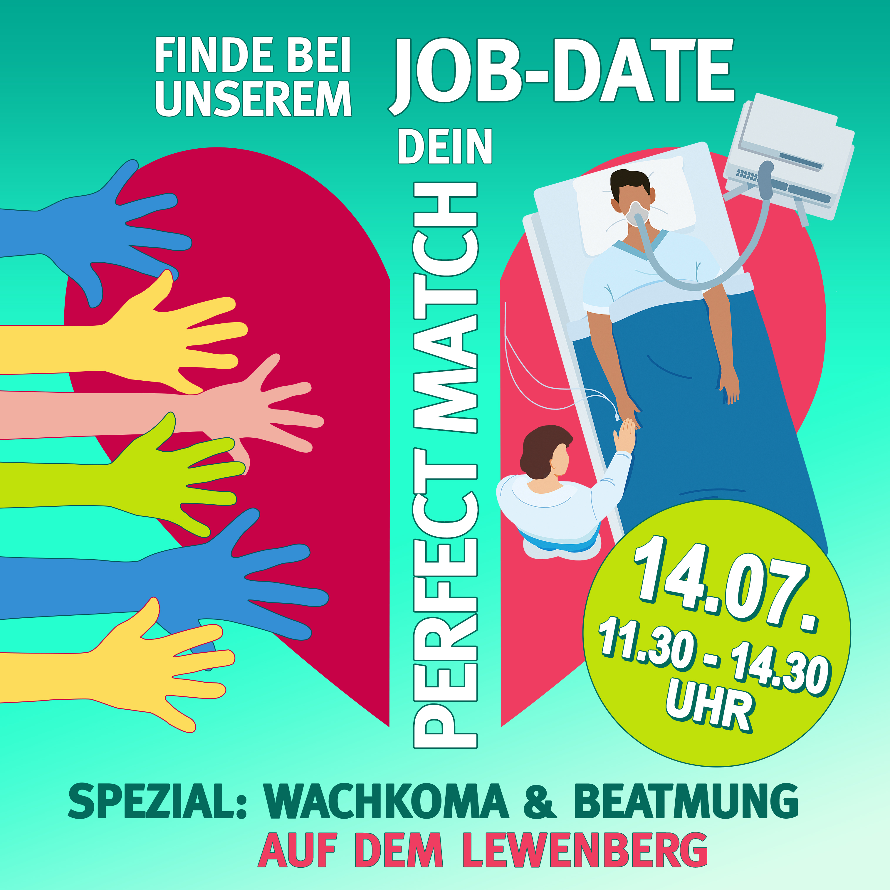 Job-Date - Bewerbertag Wachkoma und Beatmung am 14. Juli 2025 auf dem Lewenberg
