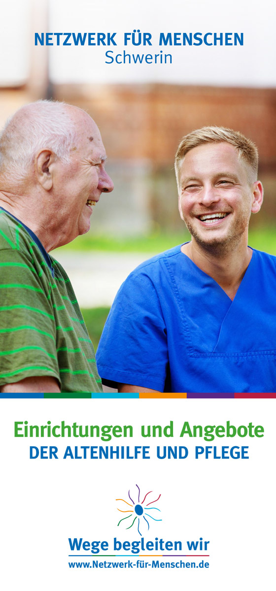 Flyer Einrichtungen und Angebote der Altenpflege im Netzwerk für Menschen